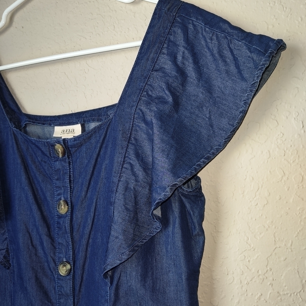 a.n.a Denim Blue Shirt Dress size M - Picture 6 of 10